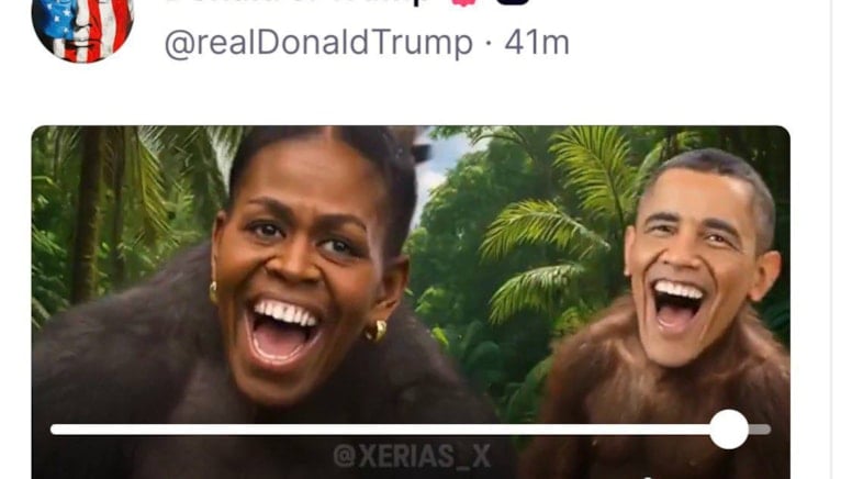 Trump'ın frenleri boşaldı: Bu kez Obama'yı maymun yaptı