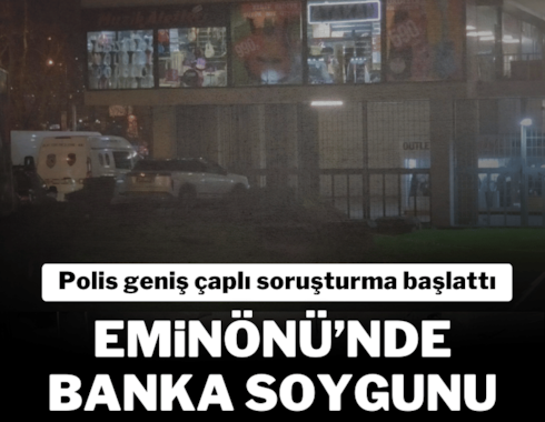 Eminönü'nde panik anları! Bankayı soyup 112 bin lirayla kaçtı; ekipler harekete geçti