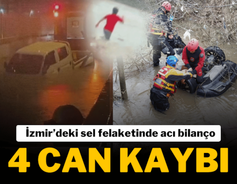 İzmir'de sel felaketi! Köprüden geçerken sele kapılan araçtaki 2 kişi öldü, 1 kişi kayıp